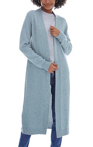 GIL&rsquo;B Women&rsquo;s 100% Wool Long Sleeve Midweight Long Flowy Open Front Duster Cardigan Sweater x-Large Denim