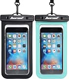 Hiearcool Waterproof Phone Pouch, IPX8 Waterproof Phone Case for iPhone 17/16/15/14 Pro Max, Cell Phone Dry Bag for Beach & Cruise Essentials, Touch Screen, Lanyard Included, 2 Pack (Fits Up to 8.3&rdquo;)