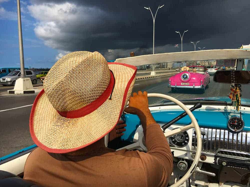 Driving in Havana Cuba