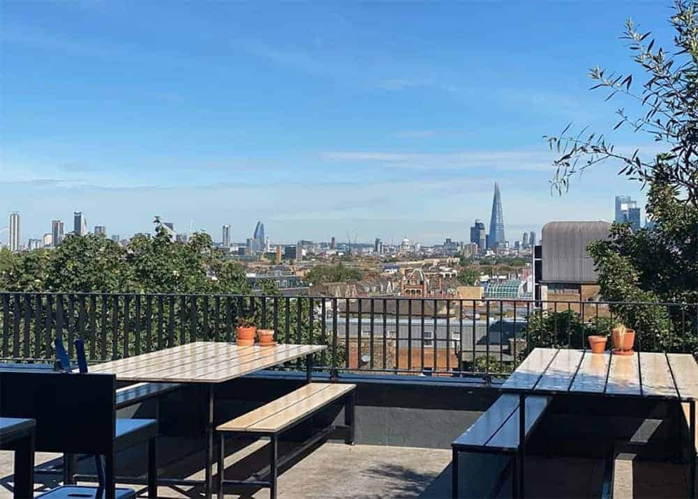 wine garden at Forza Wine London