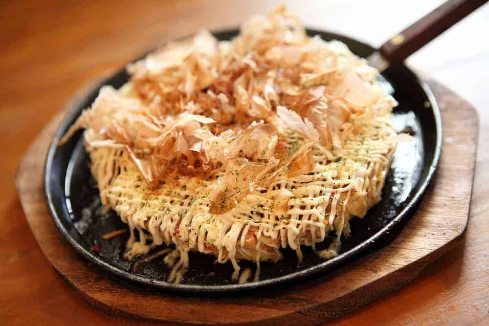 Okonomiyaki - Japanese pizza!