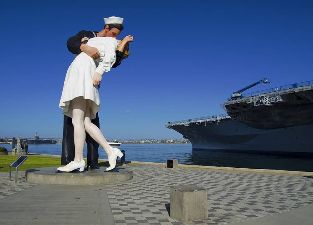 Kiss Statue at USS Midway